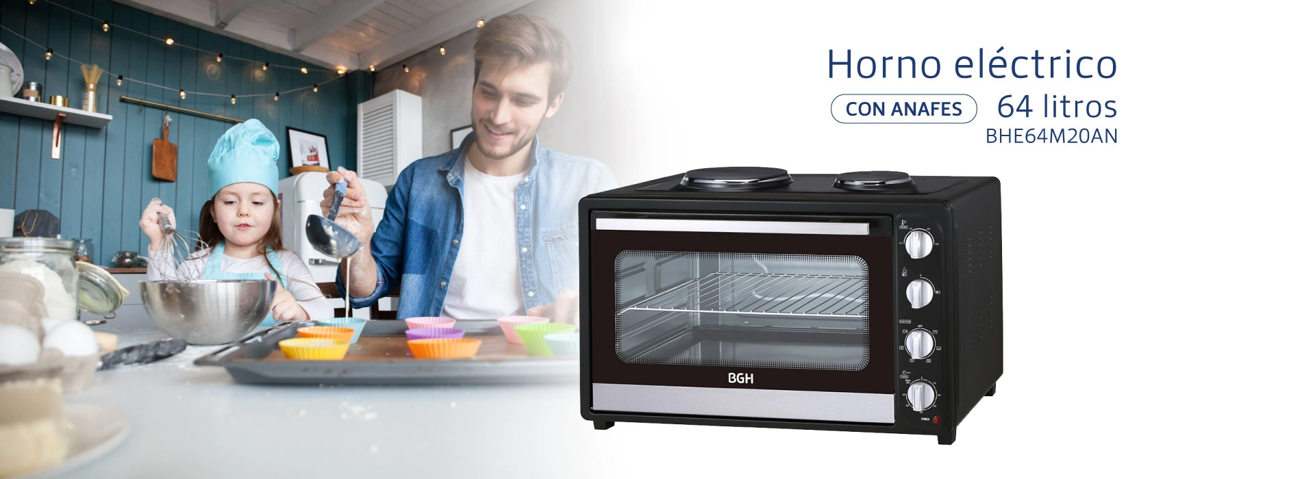 Horno Electrico 64 Litros con Anafe